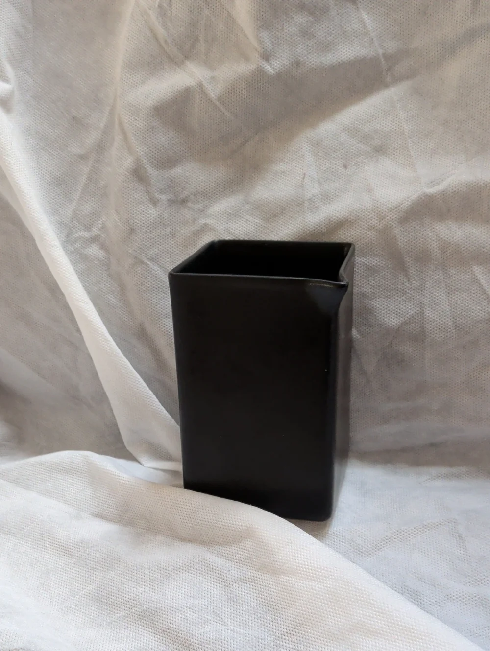 Black Ceramic Square Creamer Home Accents